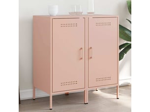 Buffets 2 pcs - bahut - meuble de rangement rose 36x39x79 cm acier