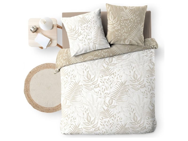  Douceur d'intérieur – housse de couette 260x240 cm – 2 taies 63x63 cm –  coton 57 fils – finition pressions – standard 100 oeko-tex  - Conforama C
