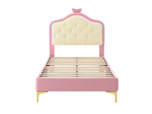 Lit cabane 90x200 cm SOGEU coloris rose