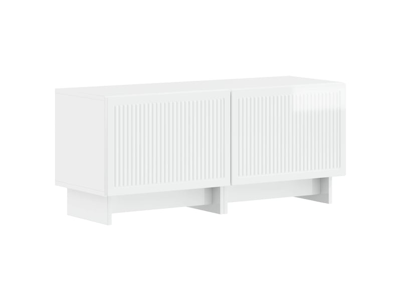  Meuble tv - banc tv - meuble de rangement blanc brillant bois d'ingénierie  - Conforama A