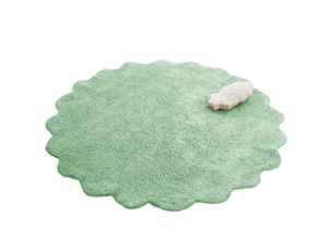 Tapis enfant anegundi vert ø 120 cm coton avec coussin