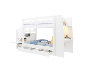 Lit superposé 90x200 cm    coloris blanc