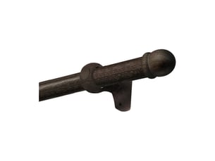 Kit tringle à rideaux en bois avec embouts ronds d28 mm 180 cm