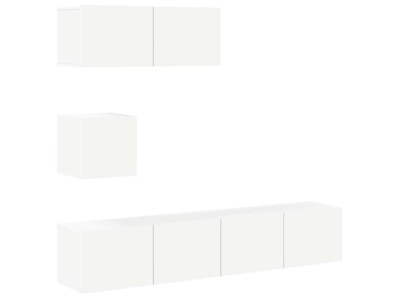  Ensemble de meubles tv 4 pcs blanc bois d'ingénierie shl15978  - Conforama A