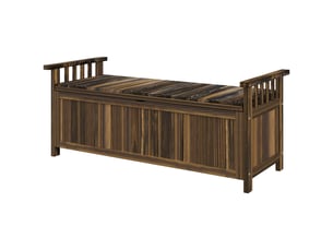 Banc de jardin avec coffre de rangement 2 places en épicéa 128,5 x 52 x 53,5 cm