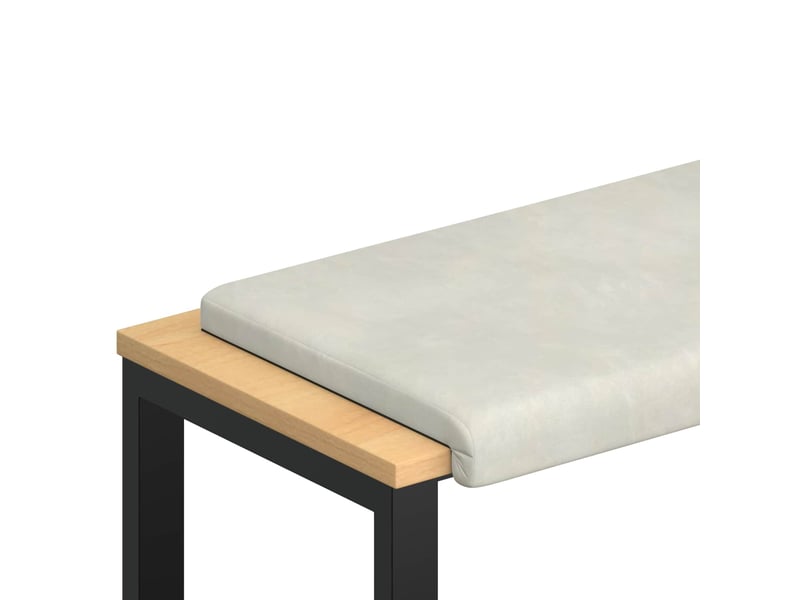  Coussin de banc, coussin d'assise, coussin de canapé velours crème profondeur 35 cm cf53899  - Conforama A