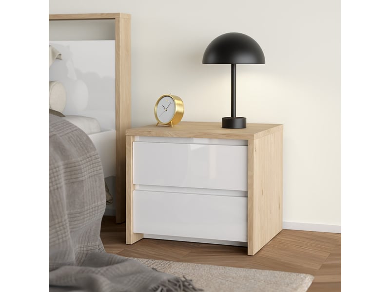  Chevet abacassab, une étagère, 52x48x45h cm chêne brun Abacassab - Conforama B