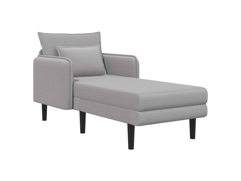  Vidaxl grande méridienne gris clair bouclé  - Conforama A