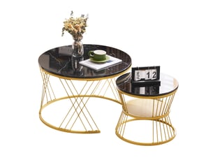 Table basse rond(e) coloris noir <strong></strong> <strong></strong>