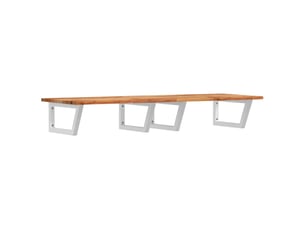 Étagère de vasque murale acier et bois massif d'acacia shl8140