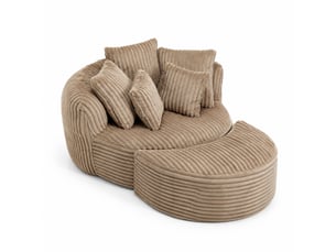 Fauteuil fixe <strong>MODENVIE</strong> <strong></strong> Velours côtelé bicolore