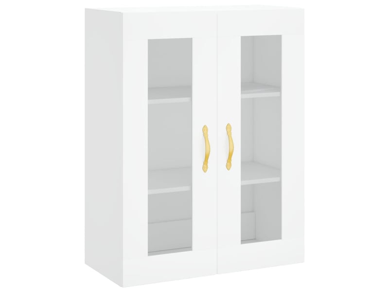  Buffet haut - bahut - meuble de rangement blanc 69,5x34x180 cm bois d'ingénierie  - Conforama E