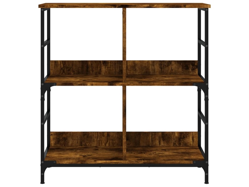  Bibliothèque, étagère de rangement chêne fumé 78,5x33x82 cm bois d'ingénierie  - Conforama D