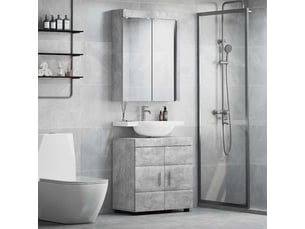 Ensemble de mobilier de salle de bain tulum 2 pc gris béton cf64711