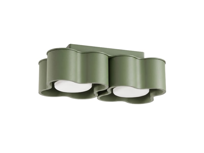  Plafonnier ovio 2 vert olive gx53 aluminium moderne 8x24.5x12cm SL.3348 - Conforama A