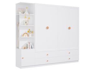 Armoire 3 porte(s) DESVIAE coloris blanc largeur 45 cm