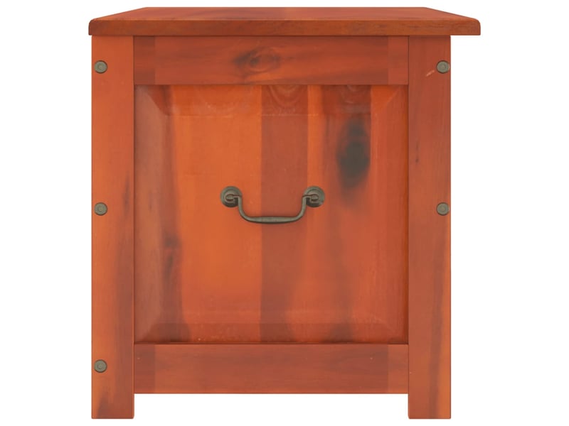 Coffre de rangement avec couvercle marron bois massif d'acacia shl33132 - Conforama E