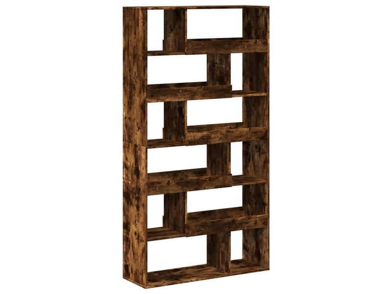  Bibliothèque, étagère de rangement chêne fumé 100x33x187,5 cm bois d'ingénierie  - Conforama A