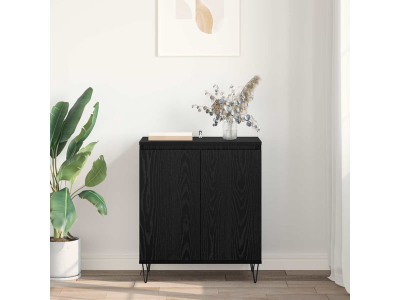  Buffet - bahut - meuble de rangement chêne noir 60 x 35 x 70 cm bois d'ingénierie  - Conforama D