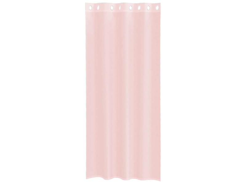  Lot de 2 rideaux en voile, voilages avec œillets rose clair 140x245 cm cf44404  - Conforama D