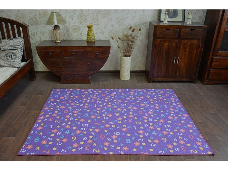  Tapis enfant numbers violet nombres, alphabet, chiffres 100x300 cm  - Conforama B