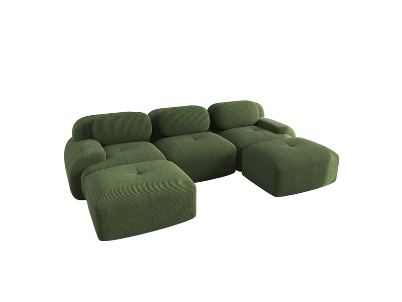Canapé modulable, canapé de salon, en velours tricoté, livré monté, sans structure, pour salon, bureau, chambre - Conforama W