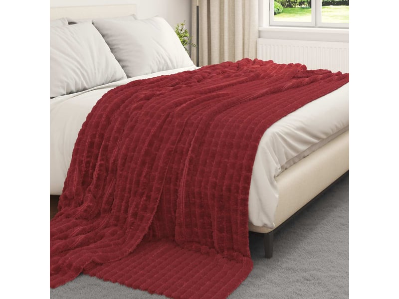  Couverture jetée de canapé 6 pcs rouge bordeaux 240x220 cm 8.63 kg  - Conforama C