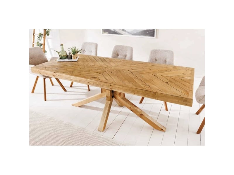  Table lovark – rectangulaire 160 cm – bois massif de pin – style rustique  - Conforama B