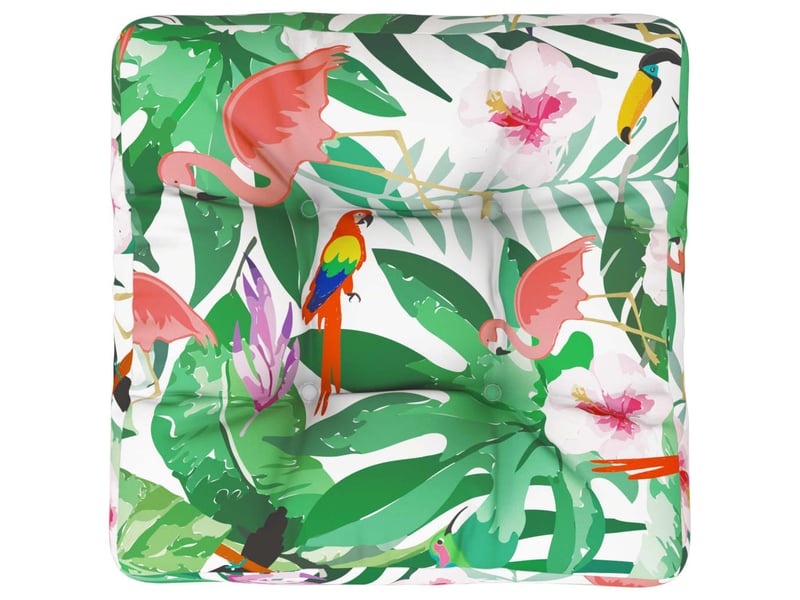  Coussin de palette, coussin de chaise, coussin de canapé multicolore 60x60x12 cm tissu cf55402  - Conforama A