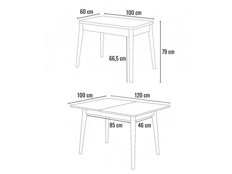  Table de repas extensible dolunay  - Conforama C