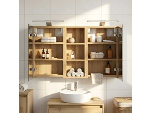 Ensemble de meubles de salle de bain 3 pcs 80x10.5x50 cm shl8591