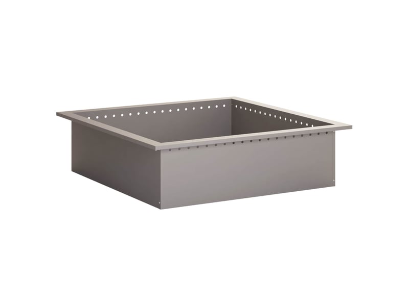  Anneau de foyer extérieur, anneau de braséro rouillé 100x100x25 cm acier patiné shl64831  - Conforama D