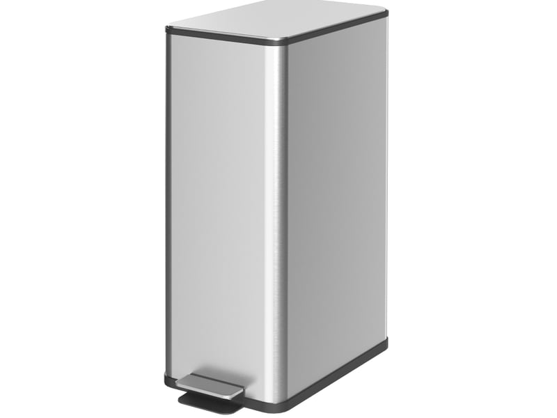  Poubelle à pédale 20 l 21,5 x 37,2 x 57 cm inox argent  - Conforama A