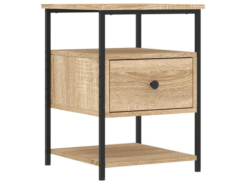  Lot de 2 tables de chevet - cabinet de chevet - table de nuit chêne sonoma 40x42x56 cm bois ingénierie  - Conforama B