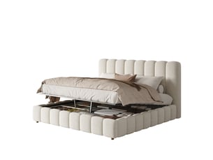 Lit coffre 160x200 cm <strong></strong>  <strong></strong> coloris blanc