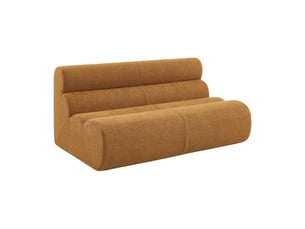 Canapé droit compressé fixe <strong></strong> <strong></strong> 2 places Tissu bouclette rouge