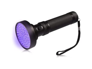 Lampe de poche uv lampe de torche 100 leds violet pour animal domestique d'urine détecteur de taches-noir