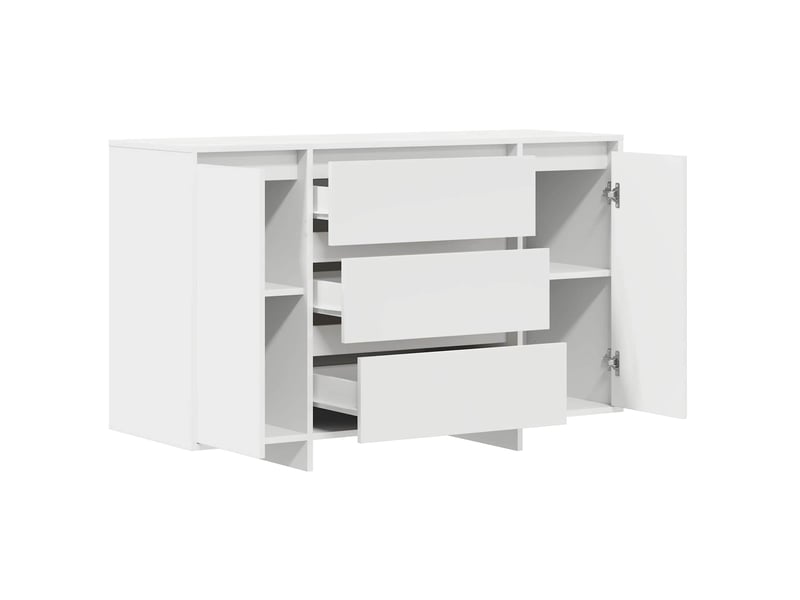  Buffet - bahut - meuble de rangement avec tiroir blanc 120 x 41 x 75 cm bois d'ingénierie  - Conforama E
