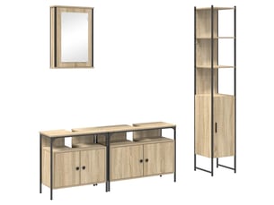 Ensemble de mobilier de salle de bain 4 pc chêne sonoma cf64518