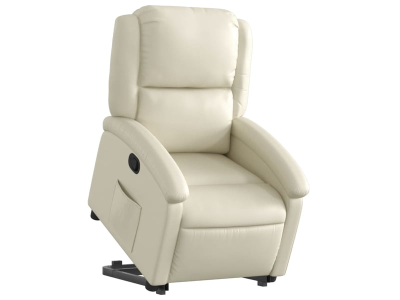 Fauteuil inclinable salon, fauteuil relax crème similicuir shl96866 - Conforama C
