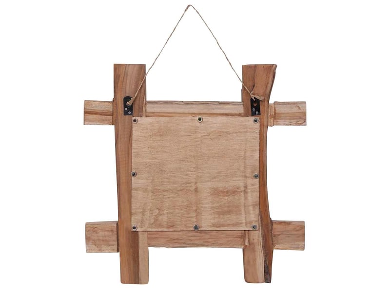  Miroir, miroir décoratif à bûches naturel 50x50 cm bois de teck recyclé cf62684  - Conforama C