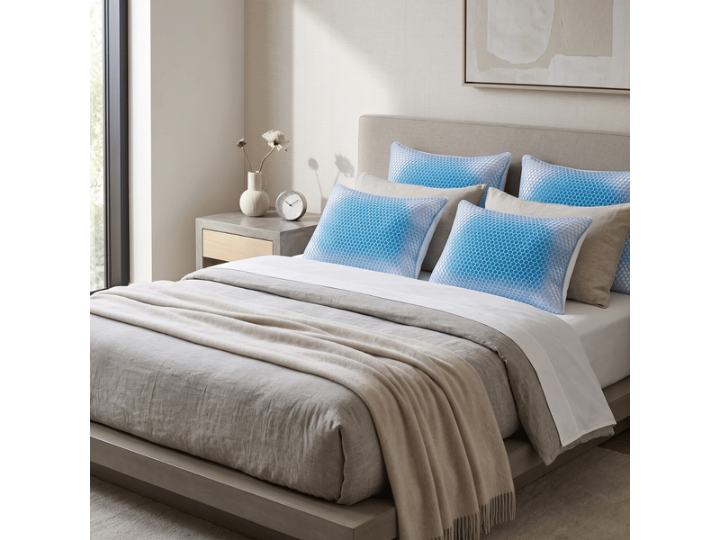  Oreiller ergonomique plume de canard - 40 x 70 cm - housse tpe 3d - collection plume respirante C07-ORP08 40/70 - Conforama B
