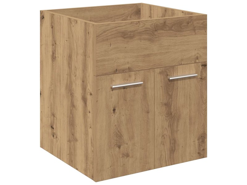  Meuble lavabo avec bassin et robinet intégré, armoire de salle de bains chêne artisanal cf65561  - Conforama C