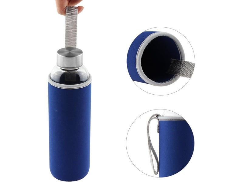  Bouteille d'eau en verre borosilicate 550ml sans bpa  - Conforama B