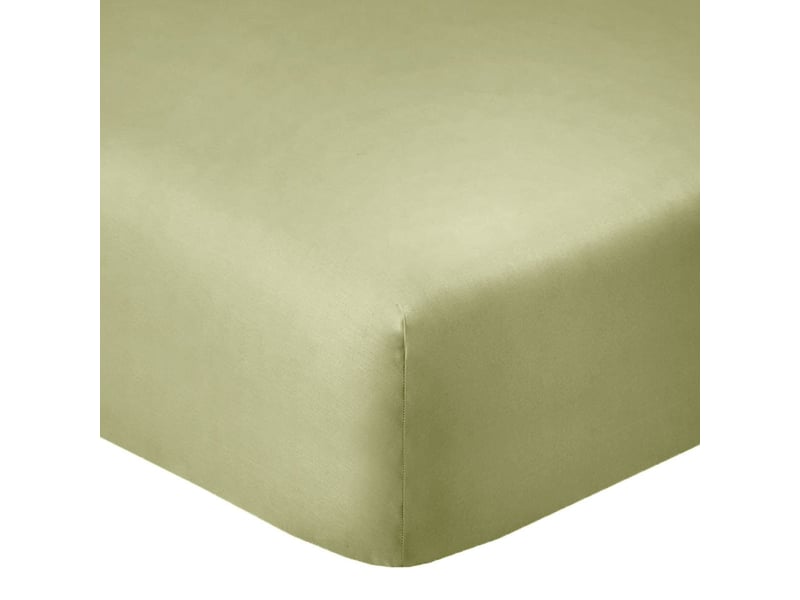 Drap housse 140x190 bonnet 35cm 100% coton verveine - vitalia VITALIA - Conforama C