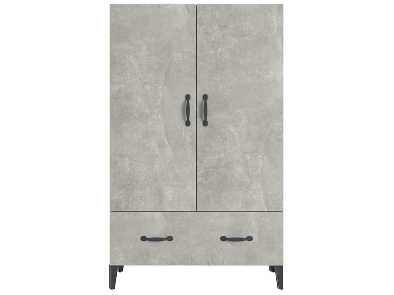  Buffet haut - bahut - meuble de rangement gris béton 70x31x115 cm bois d'ingénierie  - Conforama E