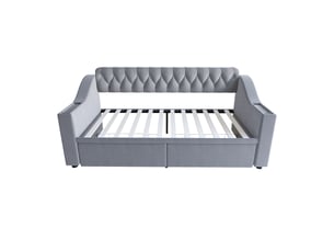 Lit banquette 90x190 cm MAISONORA   coloris gris