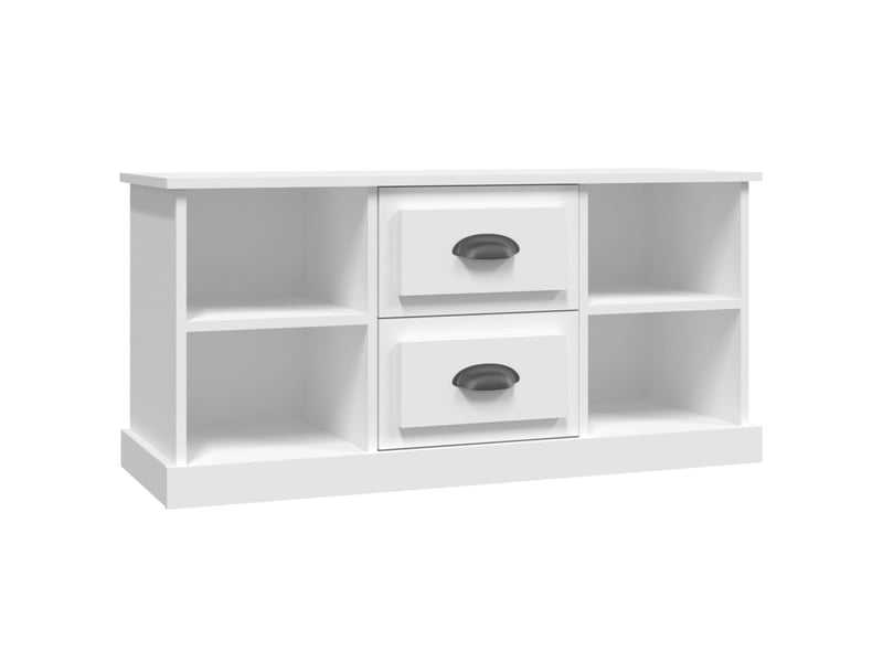  Meuble tv - banc tv - meuble de rangement blanc 99,5x35,5x48 cm bois d'ingénierie  - Conforama A