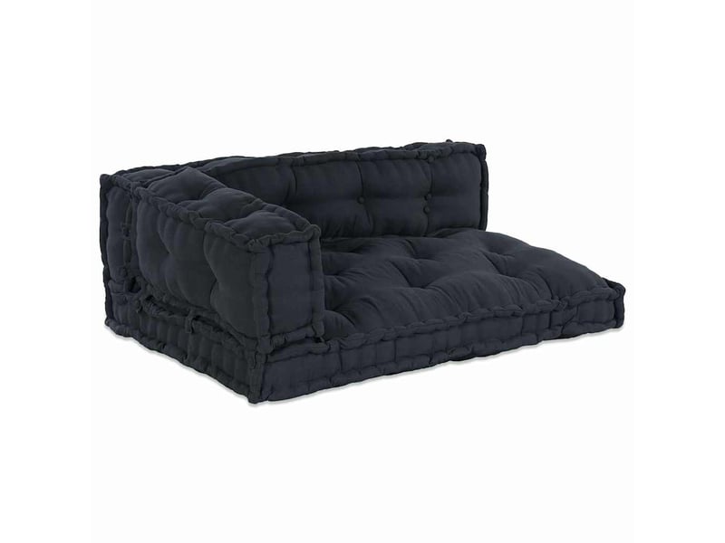 Coussin de canapé sur palette, coussin de chaise 3 pc tissu anthracite cf54207 - Conforama A