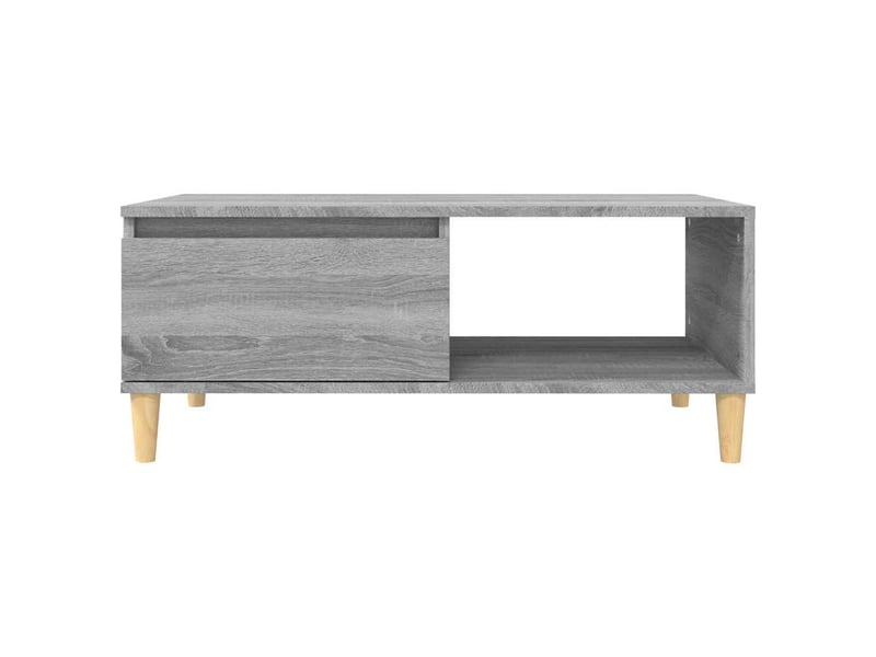  Table basse rectangulaire | table de salon sonoma gris 90x50x36,5 cm bois d'ingénierie shl5955  - Conforama E